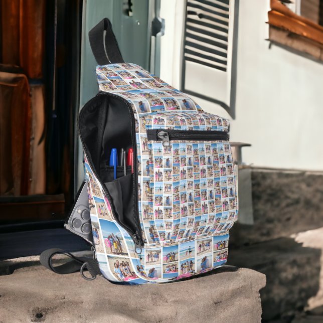 Sac À Bandoulière 10 Modèle photo collage mise en page un d'un type (10 Photo template collage layout one of a kind Sling Bag from Ricaso. Take memories with you)