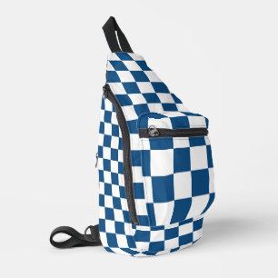 Sac À Bandoulière À damiers bleu
