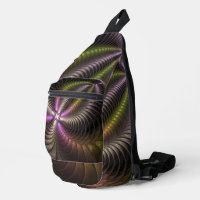 Abstrait brillant Trippy coloré 3D Fractal Art