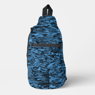 Sac À Bandoulière Abstrait Motif bleu noir