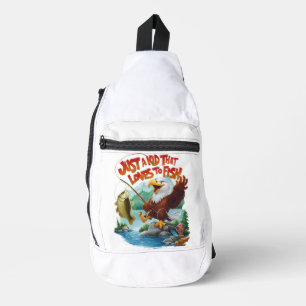 Sac À Bandoulière Aigle Majestic avec du poisson frais sur Perche Ro