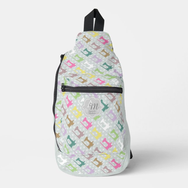 Sac À Bandoulière Aimer Machine à coudre Monogramme Gris (Recto)