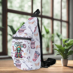 Sac À Bandoulière Alien ici pour le café