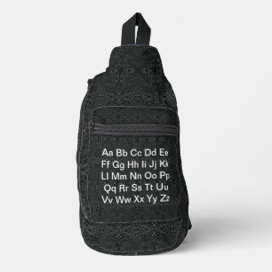Sac À Bandoulière Alphabet anglais noir
