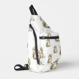 Sac À Bandoulière Alphabet Mignon Animaux Bébés Aquarelle Chouette