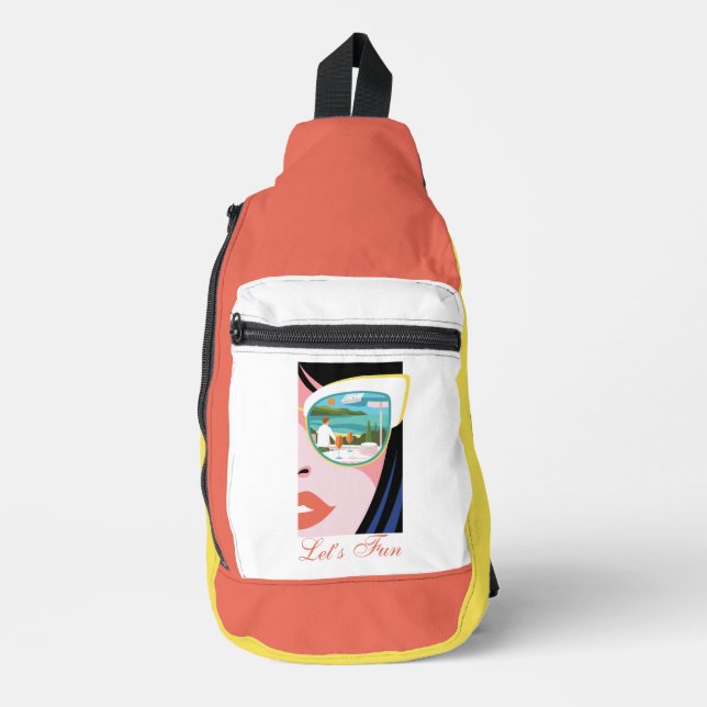 Sac À Bandoulière Amusons-nous - Le Lotus Blanc (Recto)