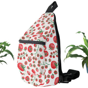 Sac À Bandoulière Aquarelle de tomate Motif alimentaire méditerranée