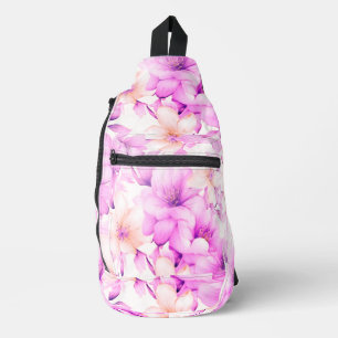Sac À Bandoulière Aquarelle délicate Fleurs roses