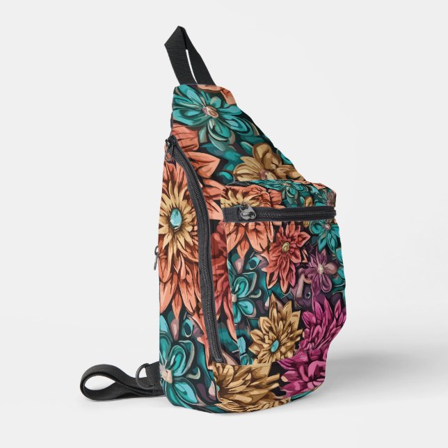 Sac À Bandoulière Arrangement de Flower (Coin gauche)