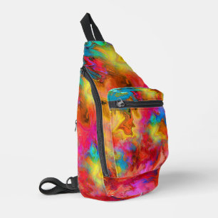 Sac À Bandoulière Art arc-en-ciel coloré moderne branché