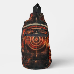 Sac À Bandoulière Art numérique du symbole Bullseye