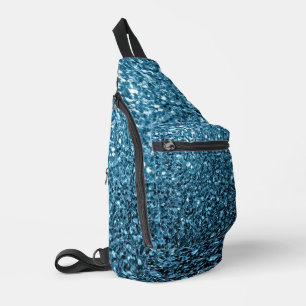 Sac À Bandoulière Bébé bleu clair faux parties scintillant scintille