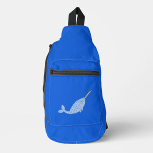 Sac À Bandoulière Bébé bleu mignon garçon Narwhal