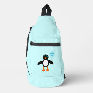Sac À Bandoulière Bébé Bleu mignon Pingouin Garçon