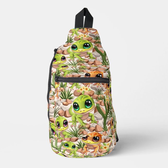 Sac À Bandoulière Bébé Geckos jote personnages de dessin (Recto)