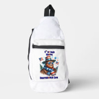 Bigfoot stylé Rocking American Independence Day