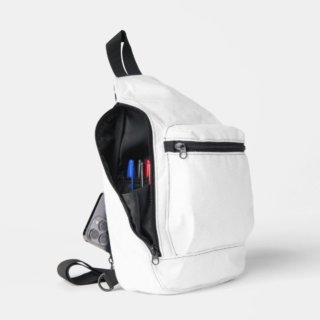 Sac À Bandoulière Blanc Classique Simple Et Simple Couleur Solide (Ouvrir)