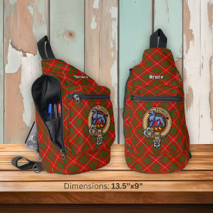 Sac À Bandoulière Blason du Clan Bruce sur tartan