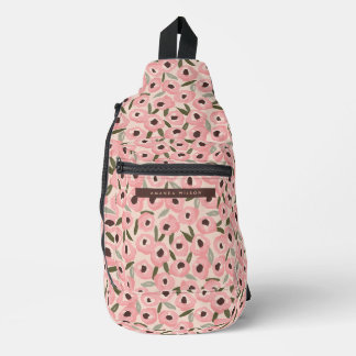 Sac À Bandoulière Bold Inky Floral Pattern | Hand-Drawn Botanical