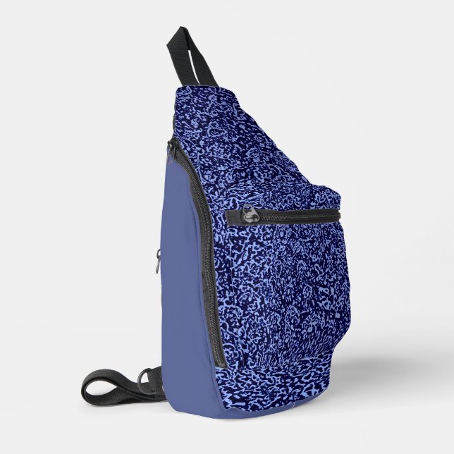 Sac À Bandoulière Botanical Pattern in Blue 1 (Coin gauche)