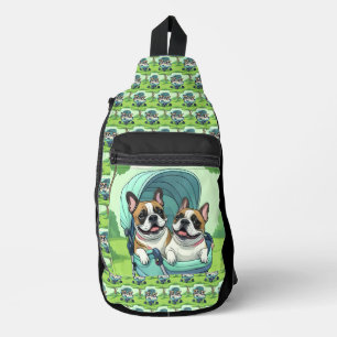 Sac À Bandoulière Bouledogue français Bouledogue français jumeaux
