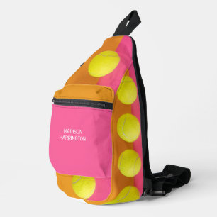 Sac À Bandoulière Boules de tennis de texte personnalisées