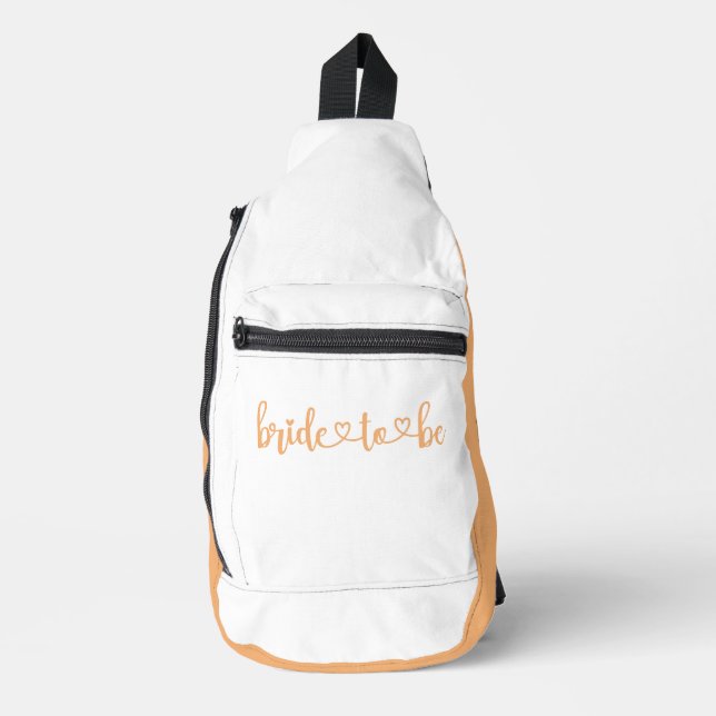 Sac À Bandoulière Bride à être Compact Peach White (Recto)