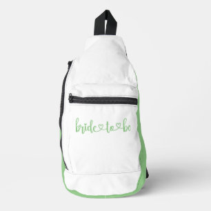Sac À Bandoulière Bride à être Compact Vert Blanc