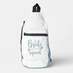 Sac À Bandoulière BRIDE SQUAD Dusty Blue Blanc
