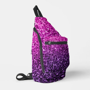 Sac À Bandoulière Bruant de parties scintillant rose foncé