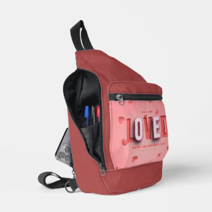 Sac À Bandoulière Cadeaux de la Saint-Valentin de SlipperyJoe's ton