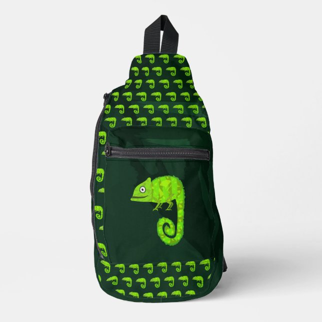 Sac À Bandoulière Caméléon mignon vert (Recto)