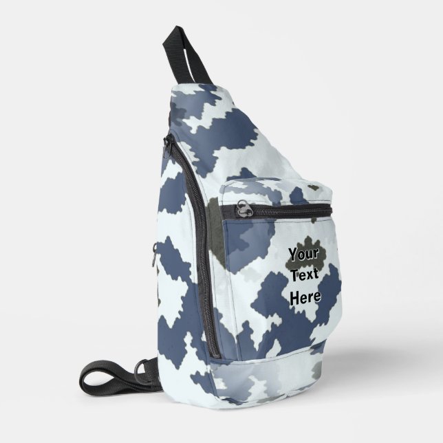 Sac À Bandoulière Camouflage d'hiver fractal (Coin gauche)