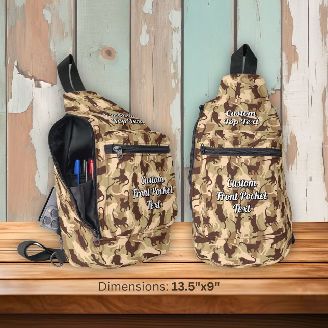 Sac À Bandoulière Camouflage du désert des chats (Créateur téléchargé)
