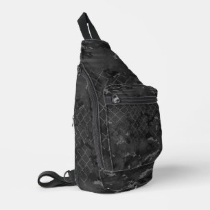 Sac À Bandoulière Camouflage Urbain Foncé et Gris