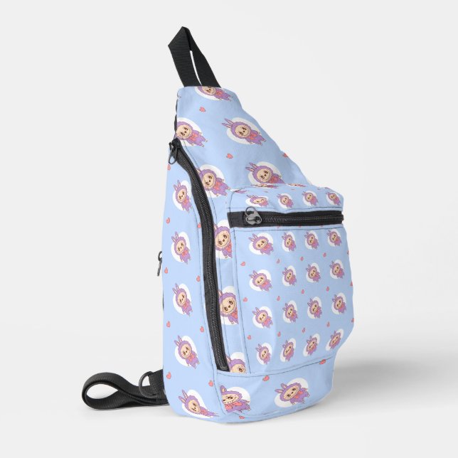 Sac À Bandoulière Cartoon Monster Pattern Seamless (Coin gauche)