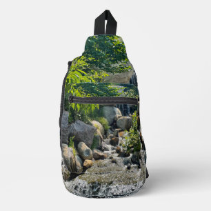 Sac À Bandoulière Cascade forestière   verdure forestière
