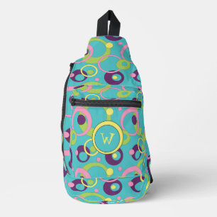 Sac À Bandoulière Cercles bleus funky