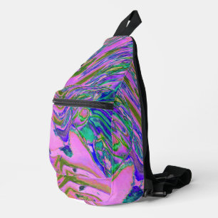 Sac À Bandoulière Charteuse Abstrait Cool et Rose Chaud Groovy Rétro