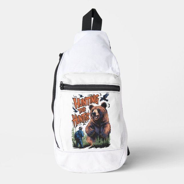 Sac À Bandoulière Chasse à l'ours drôle (Recto)
