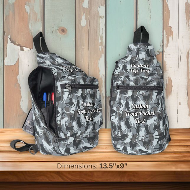 Sac À Bandoulière Chats Camouflage urbain (Créateur téléchargé)
