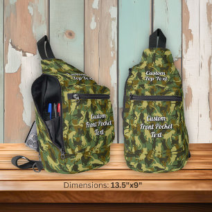 Sac À Bandoulière Chats Camouflage Woodland