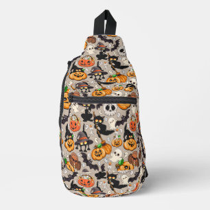 Sac À Bandoulière Chats d'Halloween Fête Drôle