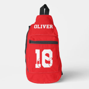Sac À Bandoulière Chaussure de football personnalisée rouge