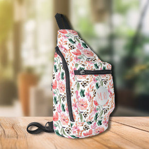 Sac À Bandoulière Chic rose Floral Monogramme