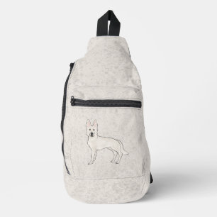 Sac À Bandoulière Chien blanc berger suisse blanc GSD mignon dessin