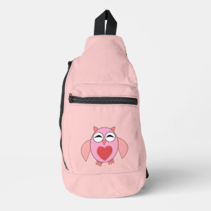 Sac À Bandoulière Chouette de coeur rose