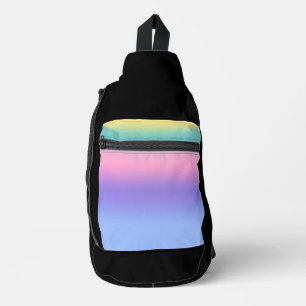 Sac À Bandoulière Ciel arc-en-ciel pastel esthétique ombre dégradé
