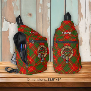 Sac À Bandoulière Cimier du clan Cameron sur tartan