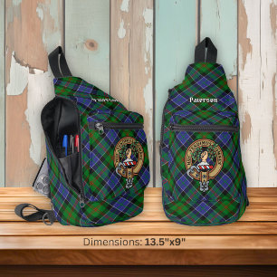 Sac À Bandoulière Cimier du clan Paterson sur tartan